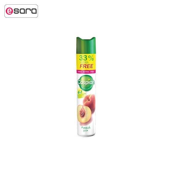 اسپری خوشبو کننده هوا کاسپین مدل Peach حجم 400 میلی لیتر Caspian Peach Air Freshener Spray 400ml